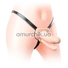 Подвійний порожнистий страпон Lovetoy Unisex Double Penetrator 6, тілесний - Фото №1