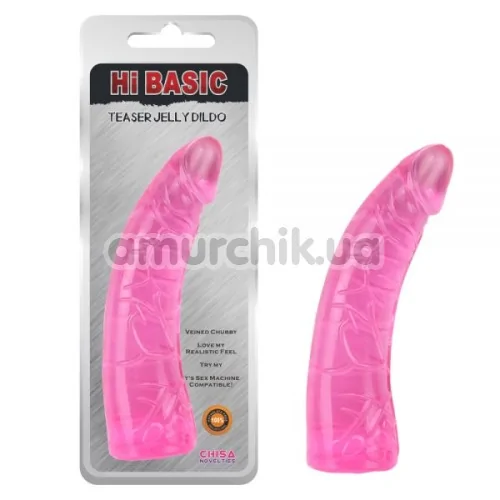 Фалоімітатор Hi Basic Teaser Jelly Dildo, рожевий