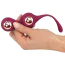 Вагінальні кульки Sweet Smile Kegel Training Balls With Extra Weights, бордові - Фото №4