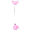 Стек з пір'їнкою для пестощів DS Fetish Heart Paddle, рожевий - Фото №1
