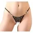 Трусики-стринги Crotchless Rhinestone String 2321700111, черные - Фото №1