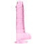 Фалоімітатор Realrock Crystal Clear Dildo Realistic 8, рожевий - Фото №1