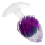 Анальна пробка Crystal Ribbed Butt Plug Large, фіолетова - Фото №2