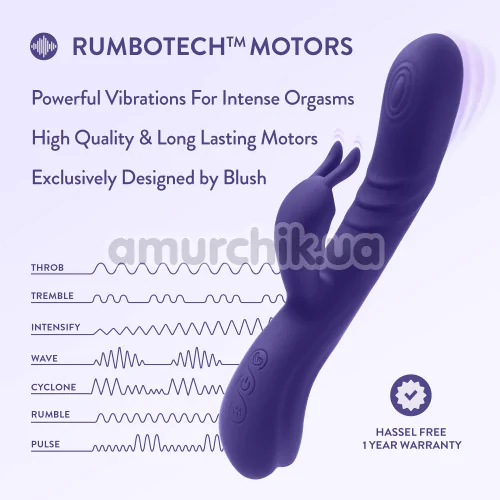 Вибратор Harper Rabbit Vibrator With Dual Stimulation, фиолетовый