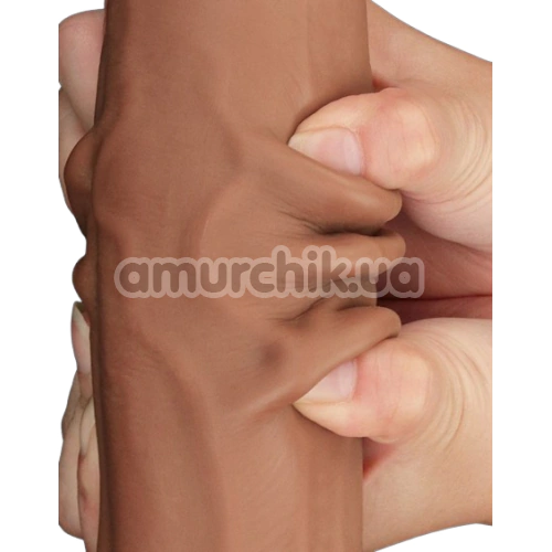 Фалоімітатор Sliding-Skin Dual Layer Dong King Sized 13.5, світло-коричневий