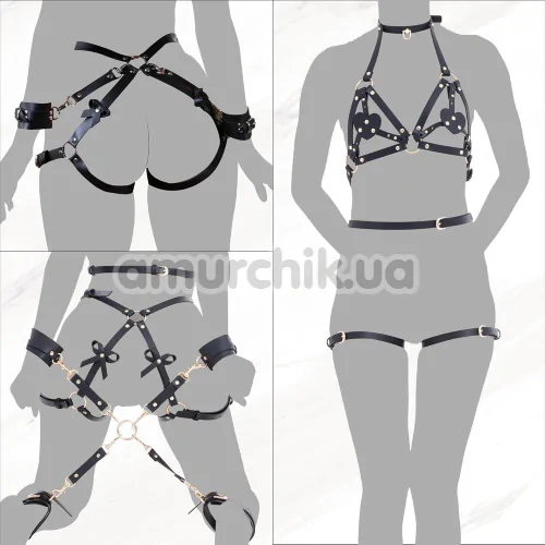 Бондажный набор Lockink Yeahwow Forced Nadu Pose Correction Set, черный