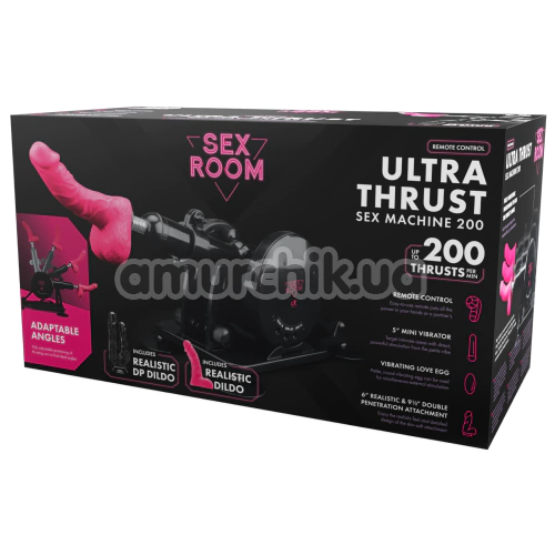 Секс-машина Sex Room Remote Control Ultra Thrust Sex Machine 200, черная