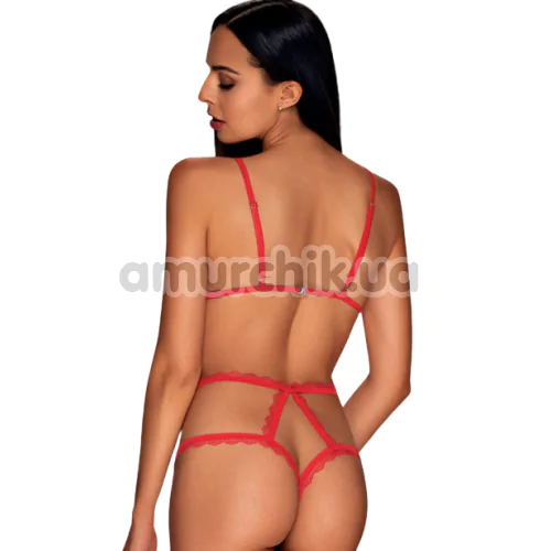 Боди Obsessive X-Mas Merrynel Set, красное
