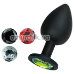 Анальна пробка зі змінним кристалом Crushious Camileo Large, чорна - Фото №1