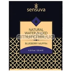 Лубрикант Sensuva Natural Water-Based Blueberry Muffin - черничный кекс, 6 мл - Фото №1