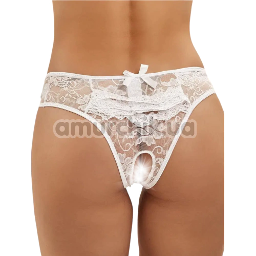Трусики Star Night Crotchless Knickers, білі