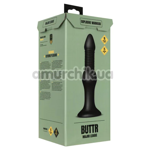 Анальная пробка Buttr Major League Explosive Warhead, черная