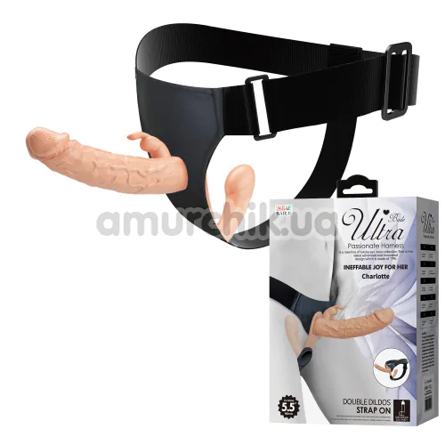 Подвійний страпон Ultra Passionate Harness Ineffable Joy For Her Charlotte, тілесний