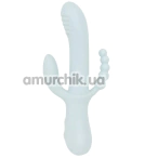 Анально-вагинально-клиторальный вибратор Good Vibes Only Sage, голубой - Фото №1