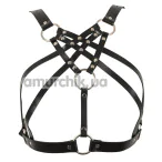 Портупея Zado Fetish Leather Chest Harness, черная - Фото №1