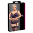 Комплект Cottelli Curves Set, черно-фиолетовый: бюстгальтер + трусики с подвязками для чулок - Фото №6