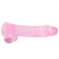 Фалоімітатор Realrock Crystal Clear Dildo Realistic 9, рожевий - Фото №3
