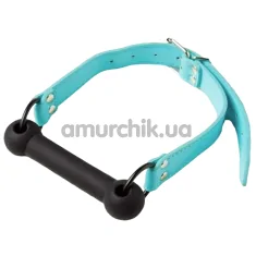 Кляп DS Fetish Silicone Luxury Fetish Gag, черно-бирюзовый - Фото №1