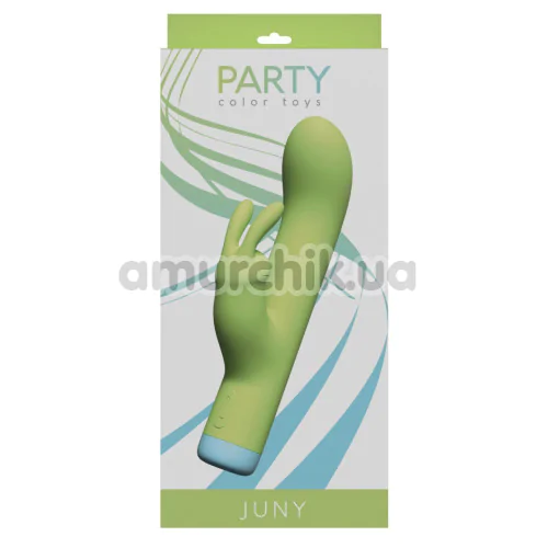 Вибратор Party Color Toys Juny, салатовый