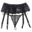 Комплект Star Night Lace Bow Garter Panty, черный: пояс для чулок + трусики-стринги - Фото №4