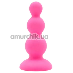 Анальна пробка Alume Triple Bead Anal Plug S, рожева - Фото №1