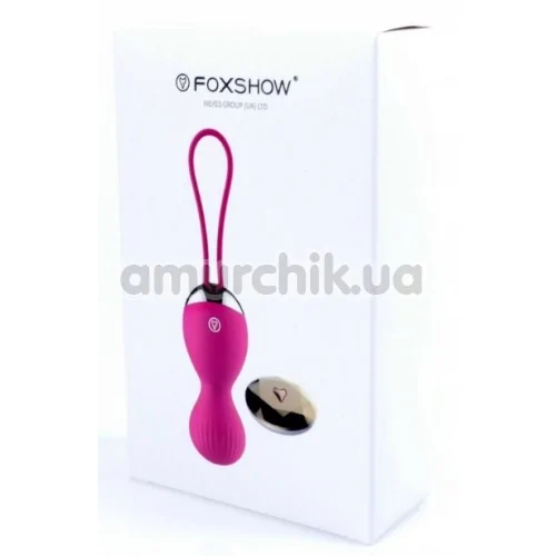 Вагинальные шарики с вибрацией Foxshow Vibrating Silicone Kegel Balls, фиолетовые