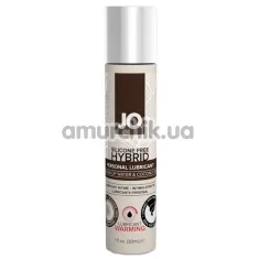 Лубрикант JO Silicone Free Hybrid Personal Lubricant Warming із зігрівальним ефектом - кокос, 30 мл - Фото №1
