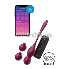 Вагінальні кульки з вібрацією Satisfyer Love Birds Vary, бордові - Фото №1