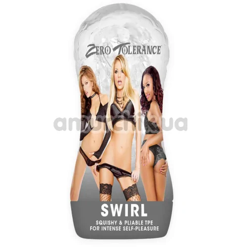 Мастурбатор Zero Tolerance Swirl, прозрачный