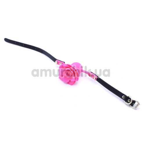 Кляп с розой DS Fetish Silicone Rose Gag, розовый