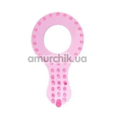 Эрекционное кольцо Synergy Clit Prong Love Ring, розовое - Фото №1