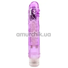 Вибратор Crystal Jelly Glitters Boy, фиолетовый - Фото №1