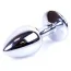 Анальная пробка с прозрачным кристаллом Exclusivity Jewellery Silver Plug, серебряная - Фото №2