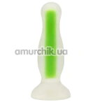 Анальна пробка Alume Glow In The Dark Silicone Plug S, зелена - Фото №1