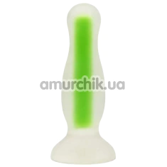 Анальная пробка Alume Glow In The Dark Silicone Plug S, зеленая - Фото №1