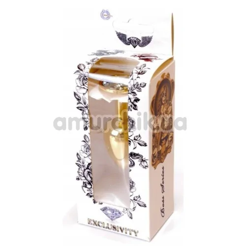 Анальная пробка с прозрачным кристаллом Exclusivity Jewellery Gold Plug, золотая