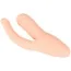 Подвійний вібратор Double Pleasure Vibe Silicone, тілесний - Фото №2