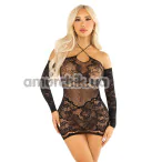 Платье Leg Avenue Seamless Off The Shoulder Mini Dress, черное - Фото №1