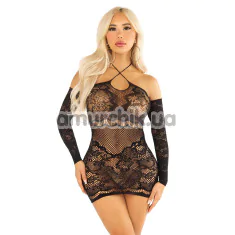 Сукня Leg Avenue Seamless Off The Shoulder Mini Dress, чорна - Фото №1
