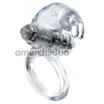 Ерекційне кільце з вібрацією Boss Series Rabbit Vibro Cock Ring, прозоре - Фото №1