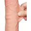Фаллоимитатор Sliding-Skin Dual Layer Dong 9.5 с мошонкой, телесный - Фото №14