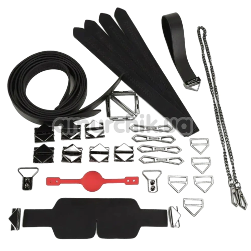 Бондажный набор Lockink Sevanda Bondage & Restraints Set, черный - Фото №1