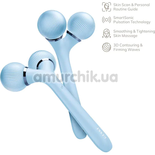 Ультразвуковий масажер Geske Sonic Facial & Body Roller 4 in 1, блакитний