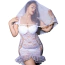 Костюм невесты JSY Sexy Lingerie P61129, белый: платье + фата + трусики-стринги - Фото №2