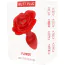 Анальная пробка с вибрацией и ротацией Boss Series Rotating Butt Plug Flower, красная - Фото №11