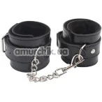 Фіксатори для ніг Behave! Luxury Fetish Obey Me Leather Ankle Cuffs, чорні - Фото №1