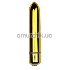 Кліторальний вібратор X-Basic Bullet Long One Speed, золотий - Фото №1