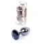 Анальна пробка із чорним кристалом Exclusivity Jewellery Dark Silver Plug, срібна - Фото №2