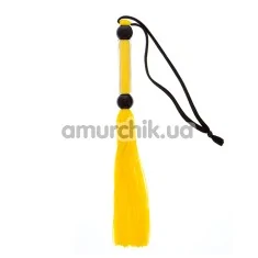 Батіг Silicone Flogger Whip, жовтий - Фото №1