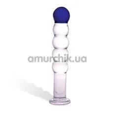 Анальный стимулятор Lithium Blue Glass Anal Beads - Фото №1